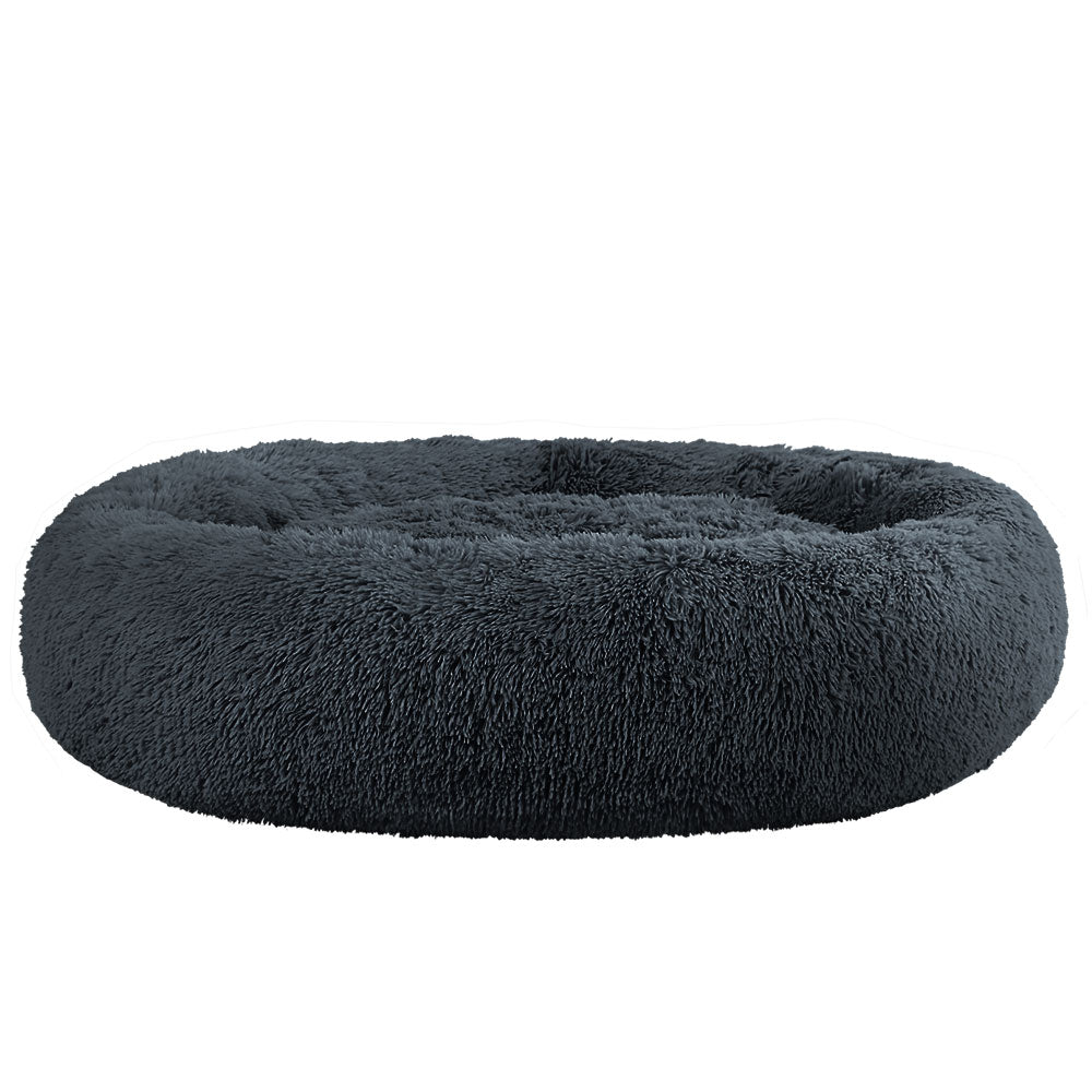 Steel Pack Calming Donut Bed – Dark Grey, 110 cm (dogs up to 36 kg)