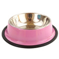 Stainless steel non-slip dog bowl, Pink, 26 cm