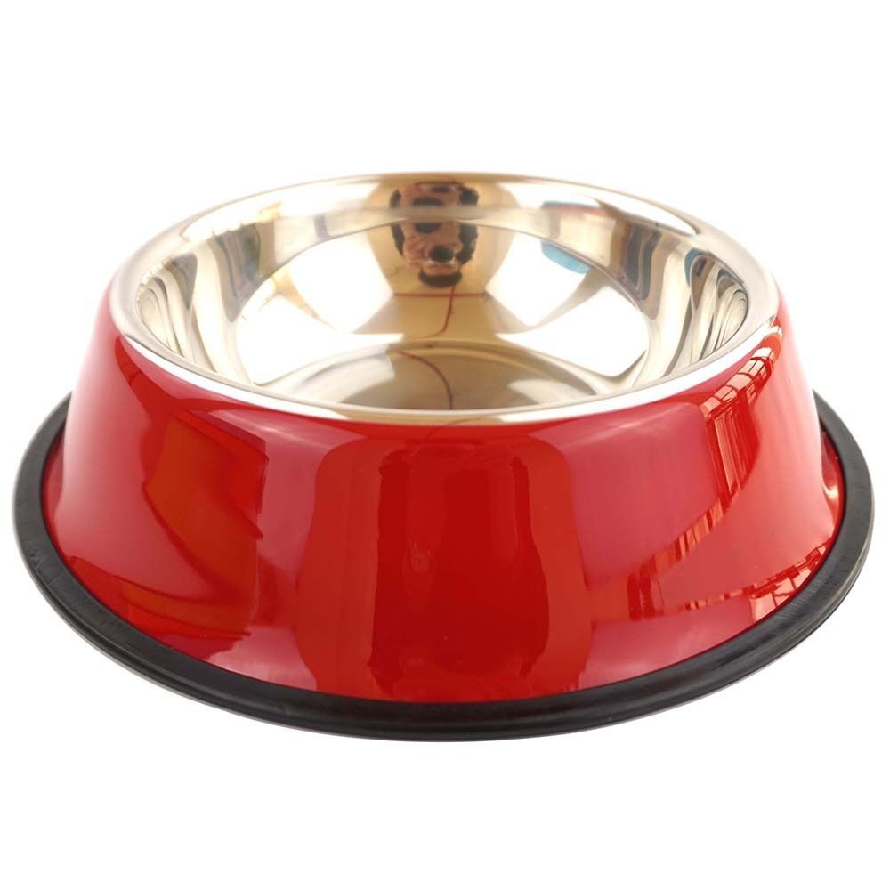 Stainless steel dog bowl, Red, 34 cm – photo 11