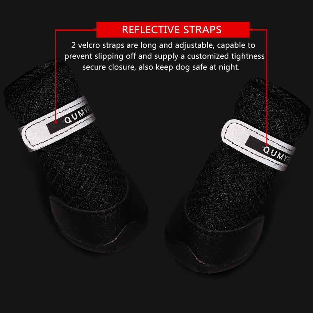 Steel Pack Hot-Pavement Dog Boots – Black, Size 1 (0.5–3 kg)