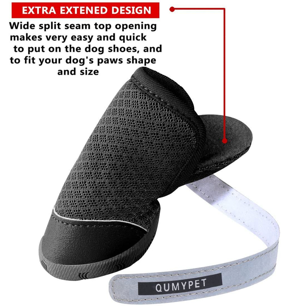 Steel Pack Hot-Pavement Dog Boots – Black, Size 4