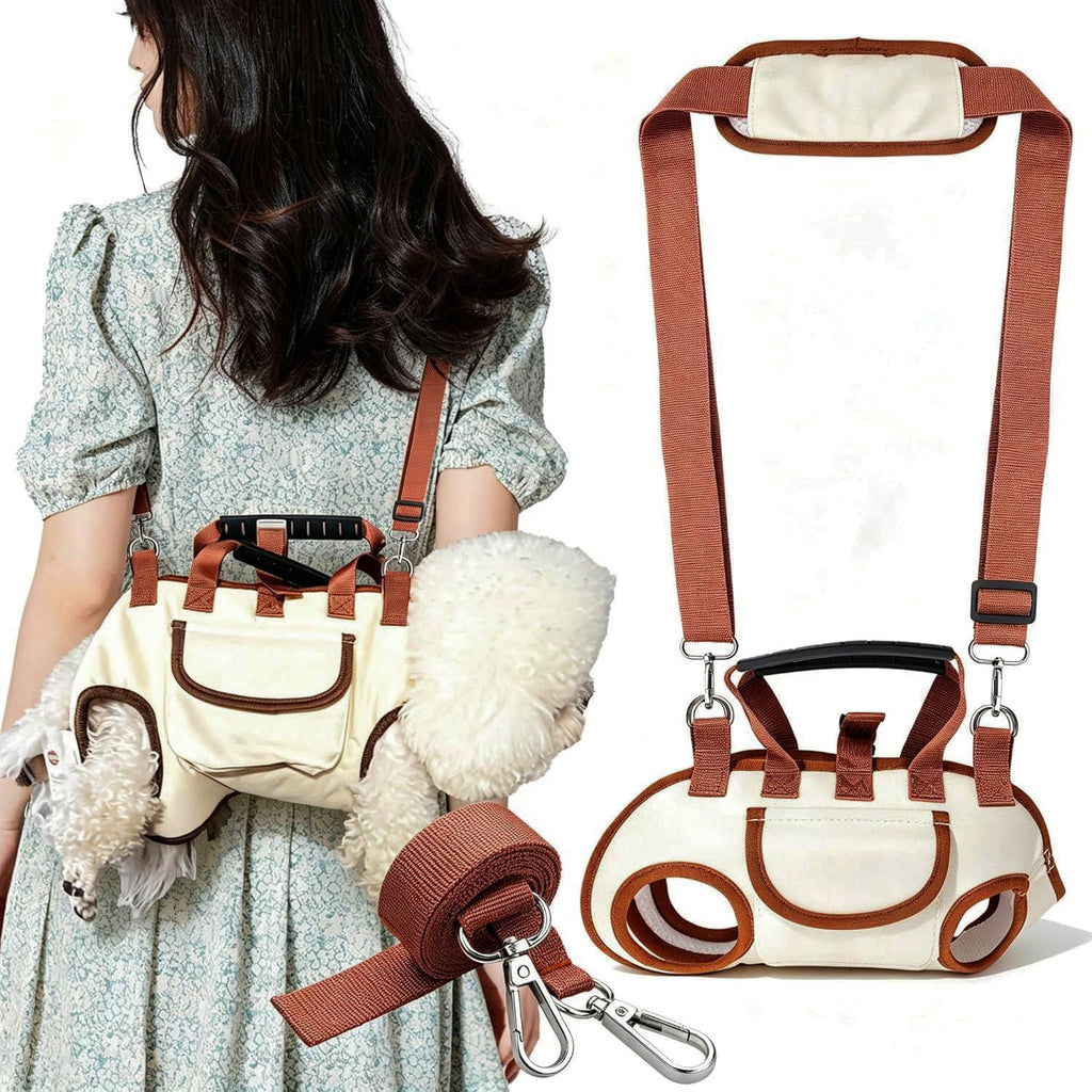 Steel Pack Hands-Free Dog Backpack Carrier – Brown