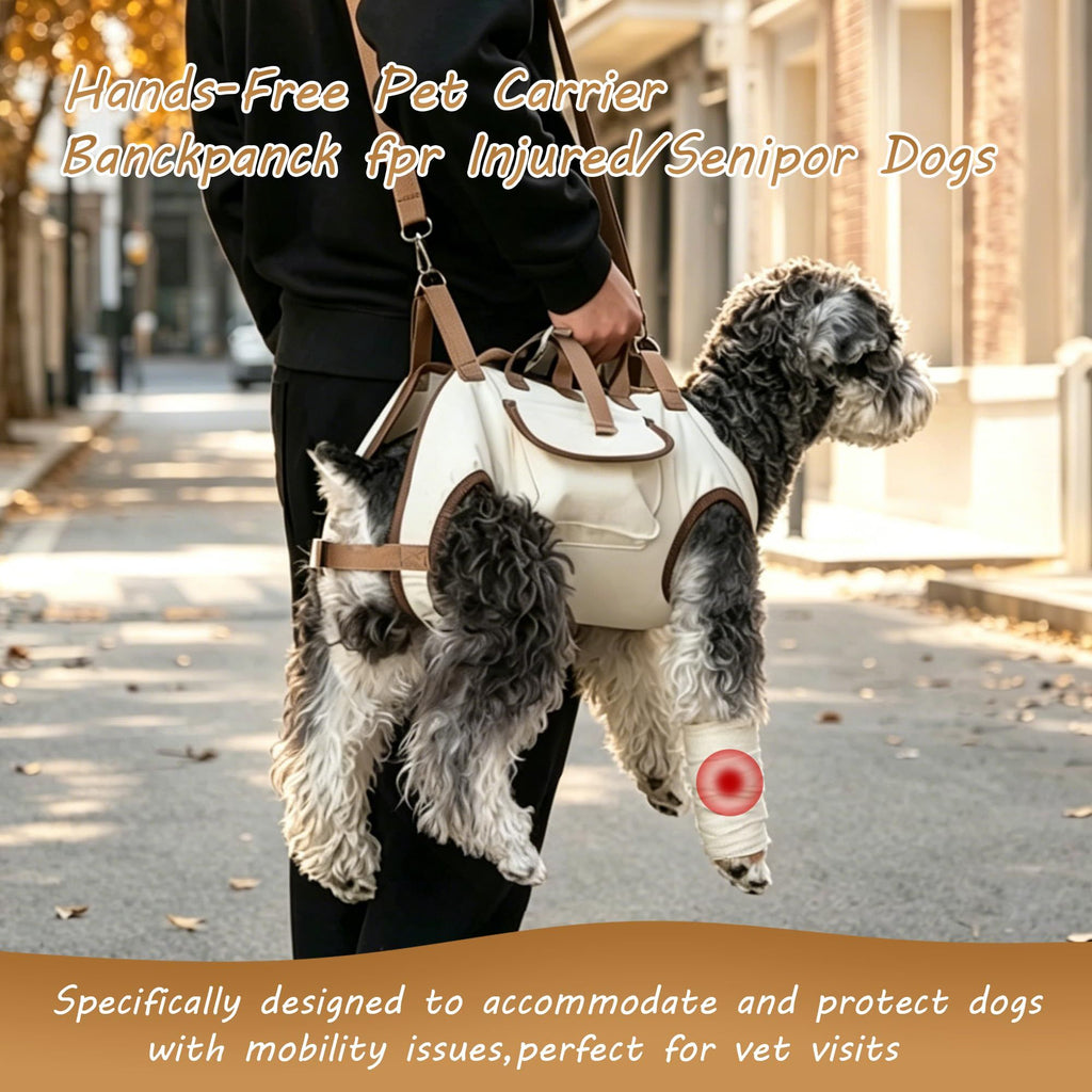 Steel Pack Hands-Free Dog Backpack Carrier – Brown