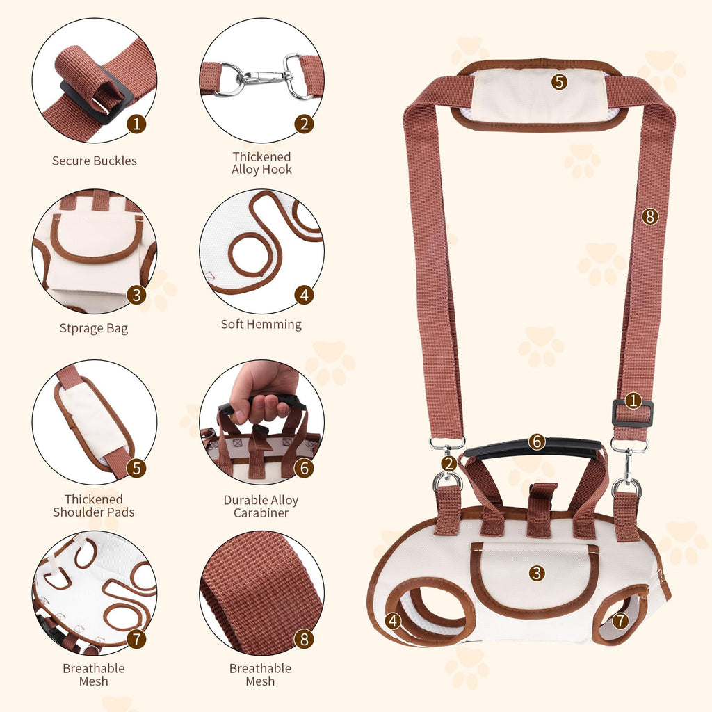 Steel Pack Hands-Free Dog Backpack Carrier – Brown