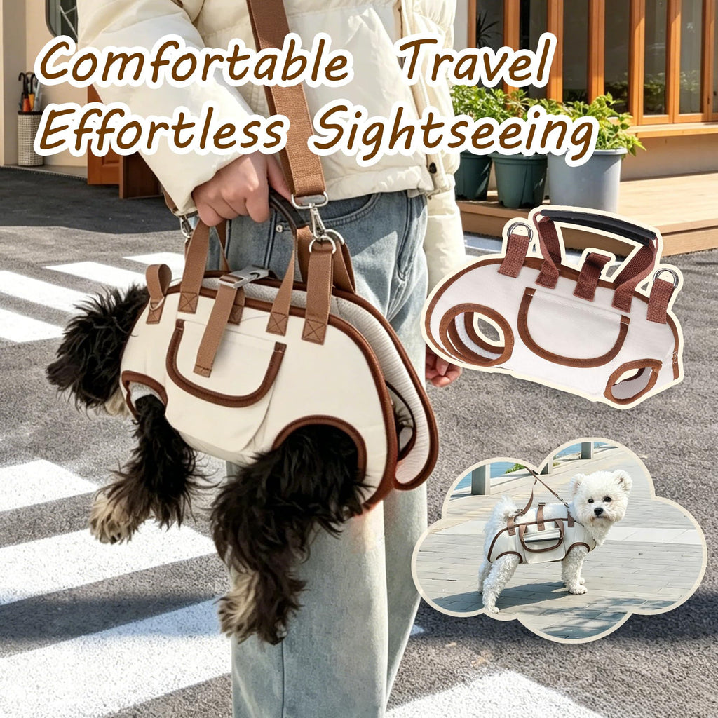 Steel Pack Hands-Free Dog Backpack Carrier – Brown