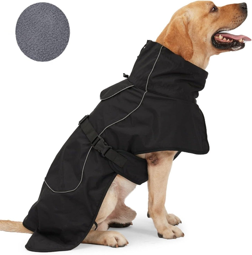 Steel Pack Waterproof Winter Dog Jacket – Black, L