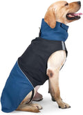 Waterproof Winter Dog Jacket, Blue & Black, XXL