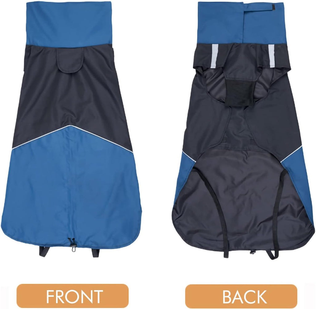 Waterproof Winter Dog Jacket, Blue & Black, M – photo 6
