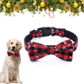 Christmas bow tie, red check, size XL