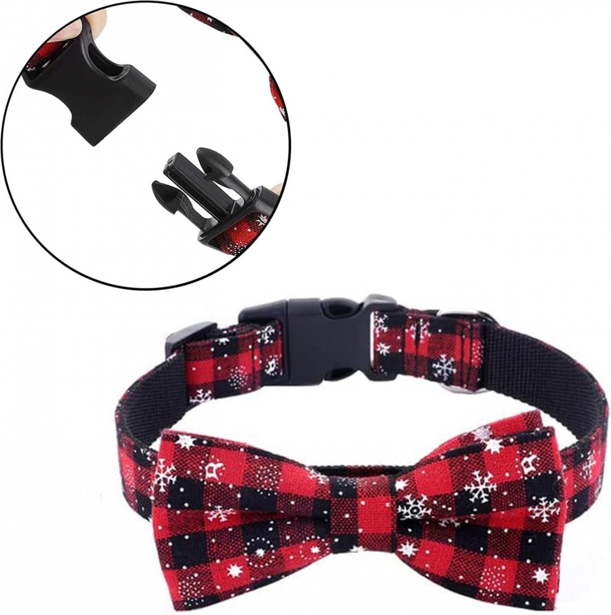 Christmas bow tie, red check, size XL – photo 3