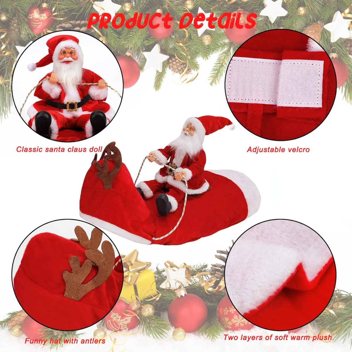 Santa Rider Christmas Costume, XXL – photo 5