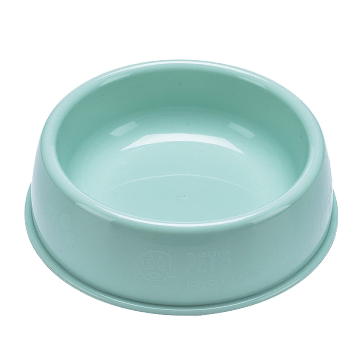 Plastic Dog Bowl, Non Slip Candy Color Plastic Pet Food Bowl, Shallow Cat Food Dish, Reusable Pet Food And Water, Green, 13.2 x 5 x 13 cm
