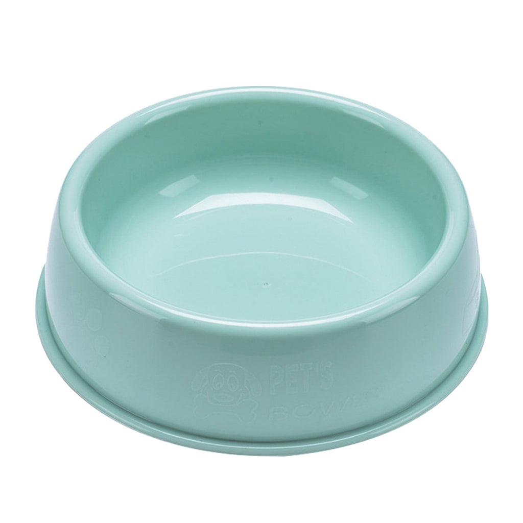 Plastic Dog Bowl, Non Slip Candy Color Plastic Pet Food Bowl, Shallow Cat Food Dish, Reusable Pet Food And Water, Green, 21 x 5.8 x 18 cm
