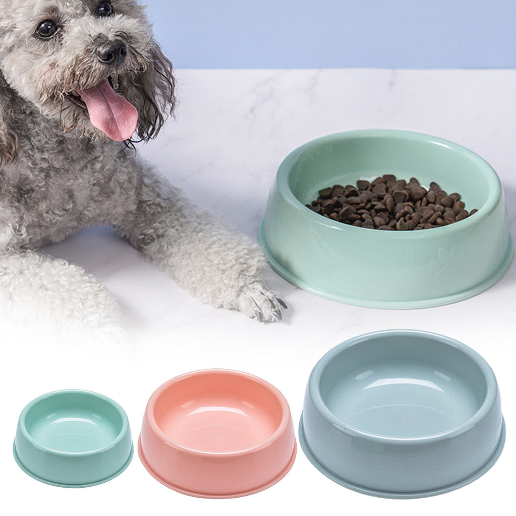Plastic Dog Bowl, Non Slip Candy Color Plastic Pet Food Bowl, Shallow Cat Food Dish, Reusable Pet Food And Water, Green, 21 x 5.8 x 18 cm
