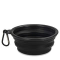 Portable Collapsible Dog Bowl for Water or Food Great Pet Travel Bowl in Multiple Sizes (Standard - 12oz, Black)