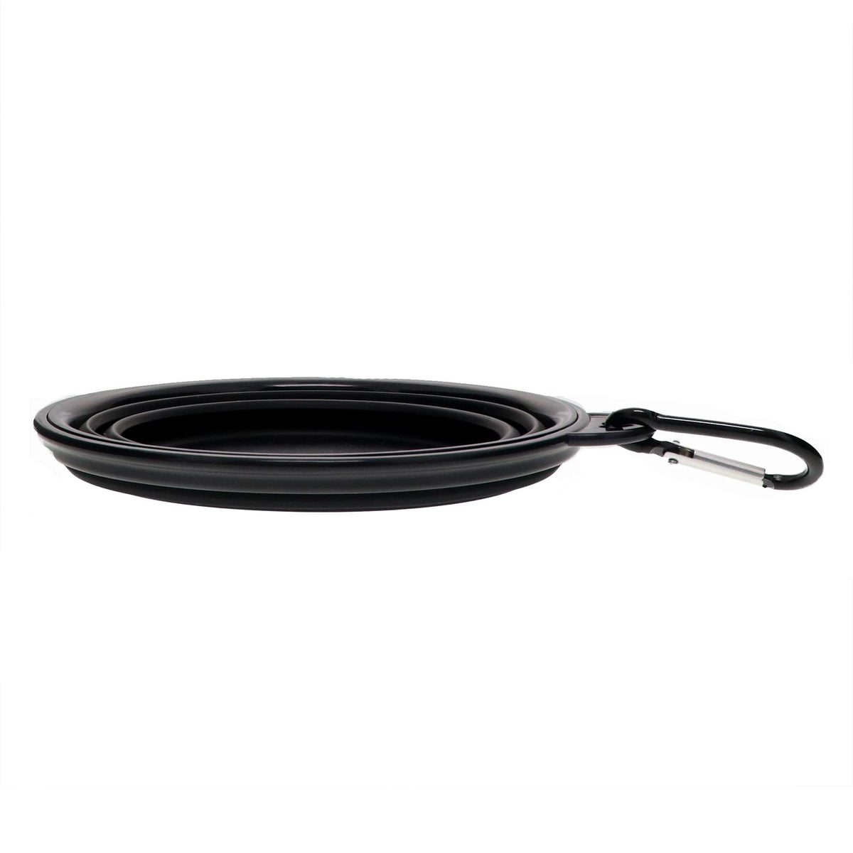 Portable Collapsible Dog Bowl for Water or Food Great Pet Travel Bowl in Multiple Sizes (Standard - 12oz, Black)