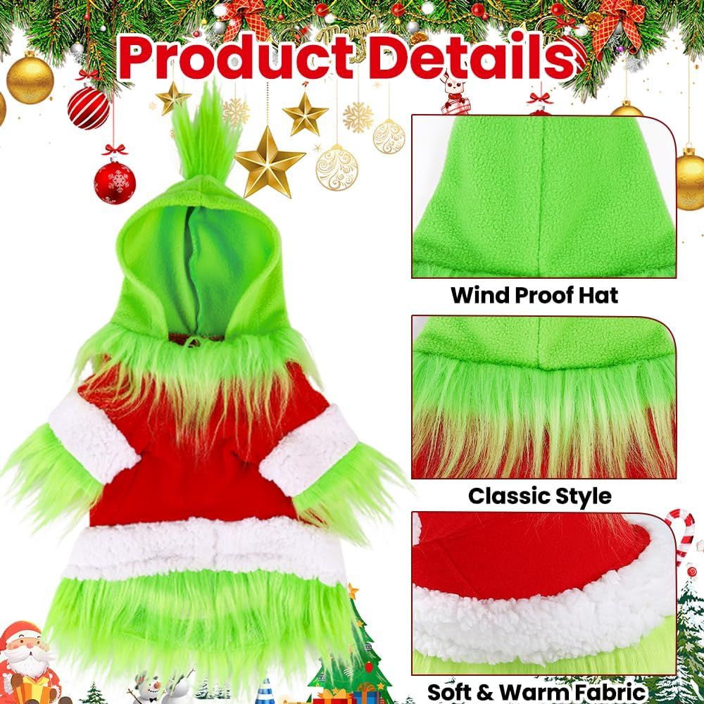 Green Furry Christmas Hoodie (one size) – photo 3