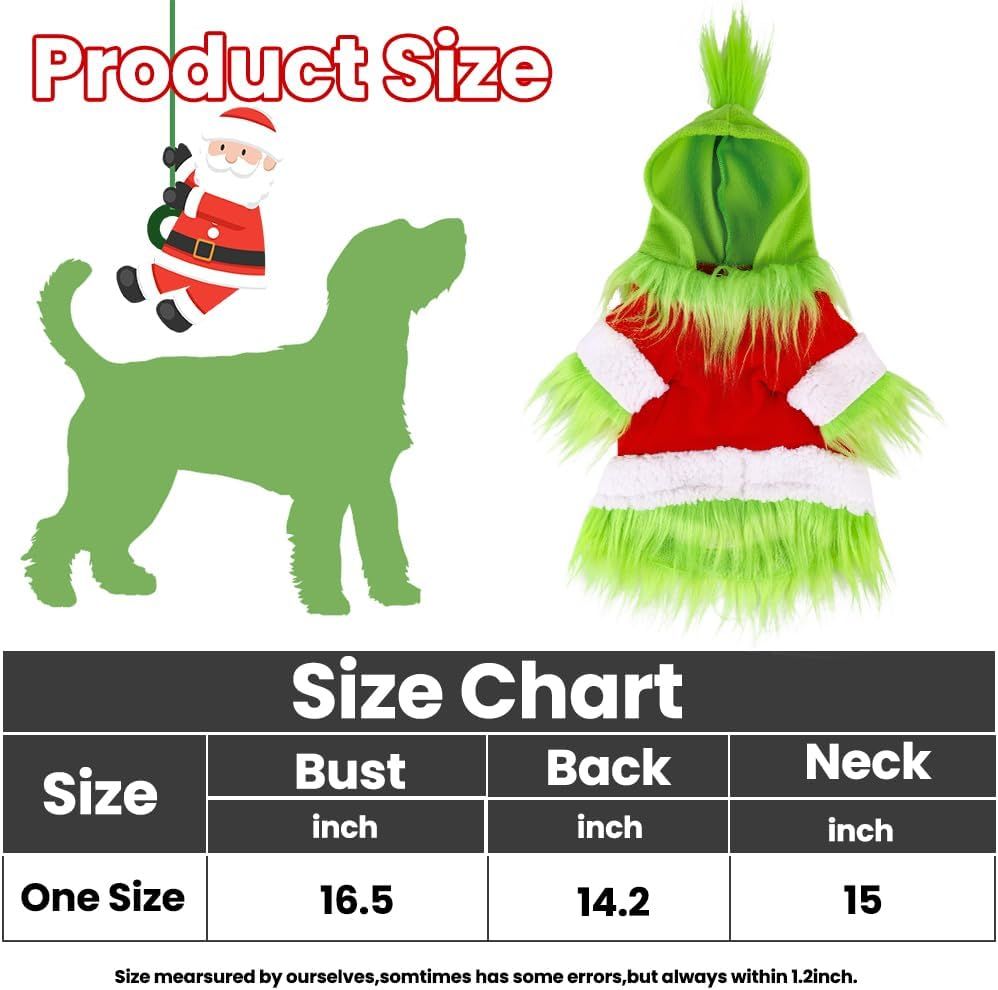 Green Furry Christmas Hoodie (one size) – photo 4
