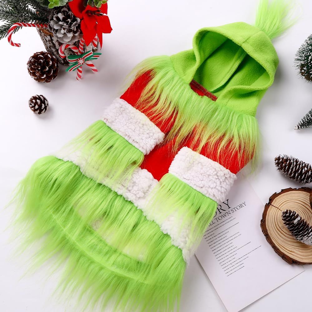Green Furry Christmas Hoodie (one size) – photo 5