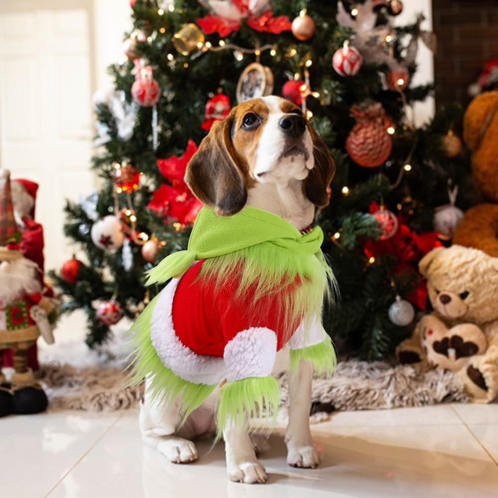 Green Furry Christmas Hoodie (one size) – photo 6