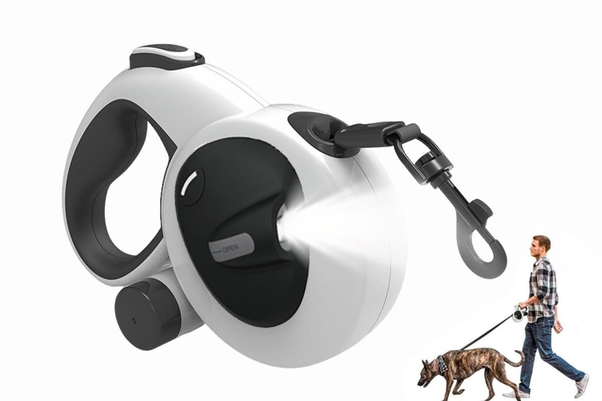 Steel Pack Retractable LED Leash – M