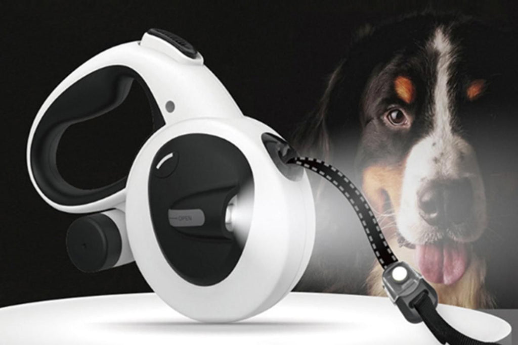 Steel Pack Retractable LED Leash – L