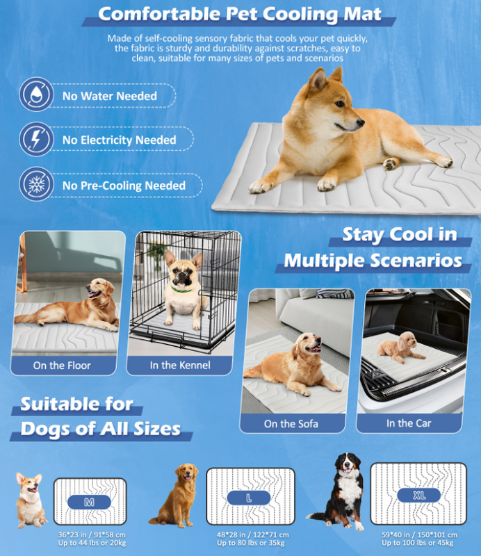 Steel Pack Cooling Mat 2-Pack – L (122 × 71 cm, up to 35 kg)
