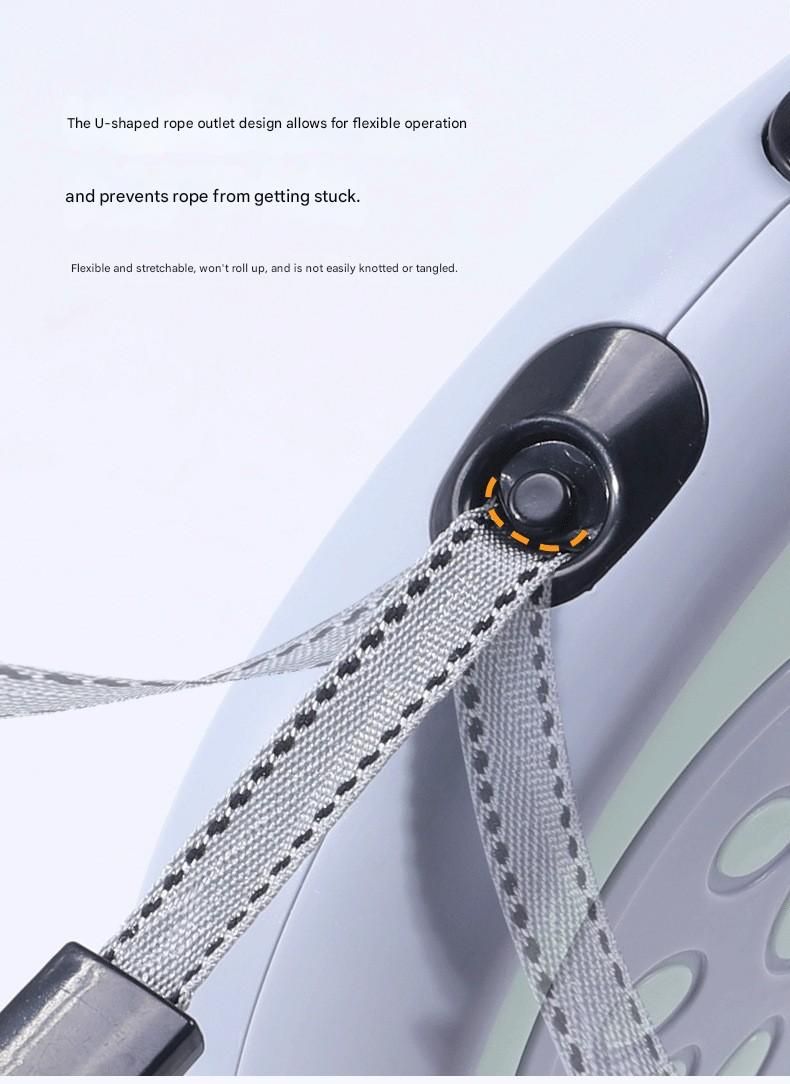 Black Automatic Retractable Dog Leash -  5M Extendable Lead with One-Handed Brake Lock - ABS Casing, Ergonomic Grip, Tangle-Free Nylon Tape, Outdoor Walking Essential
