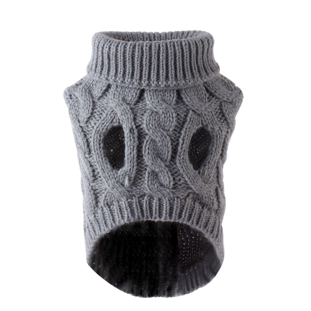 Pink M size Cosy Cable Knit Dog Jumper -  Warm Winter Pet Clothing, Soft High Neck Design, Small to Medium Dogs, Easy Wear Pullover Style, Ideal for Chilly Evenings and Outdoor Walks