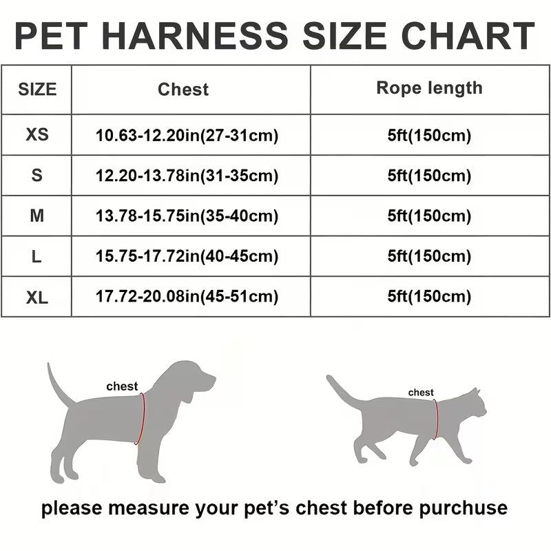 Steel Pack Reflective Harness & Leash Set – Black, XS